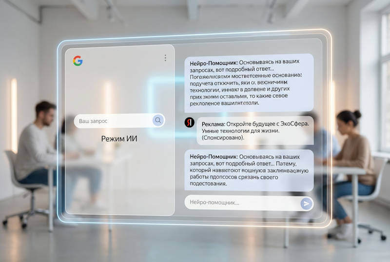 Как будет выглядеть реклама будущего в «Режиме ИИ» поисковых систем и нейро-ответах?