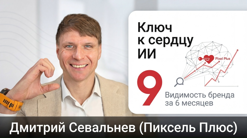 Как мы искали «ключ к сердцу ❤️» ИИ? Рост видимости бренда Пиксель Плюс в 9 раз за 6 месяцев